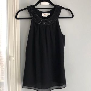 Vineyard Vines Black Blouse with Sequin Top Size 0